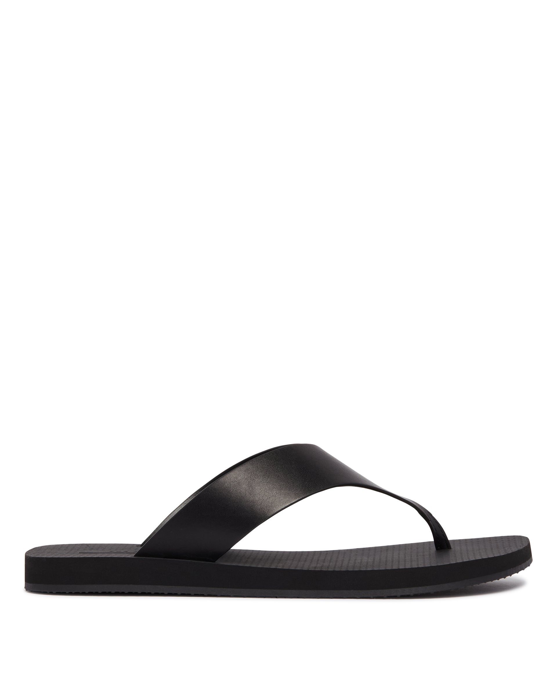 Black Leather Flip-Flop Sandals The row – Гарантія оригінальності – боковий вид