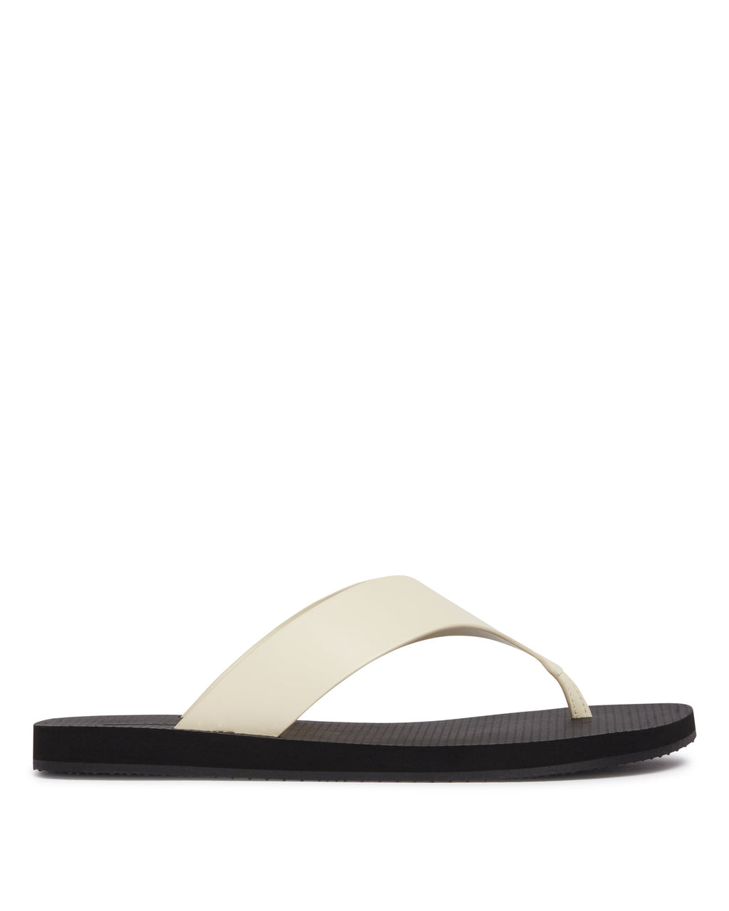 White Leather Flip-Flop Sandals The row оригінал – Купити в Україні – боковий вид