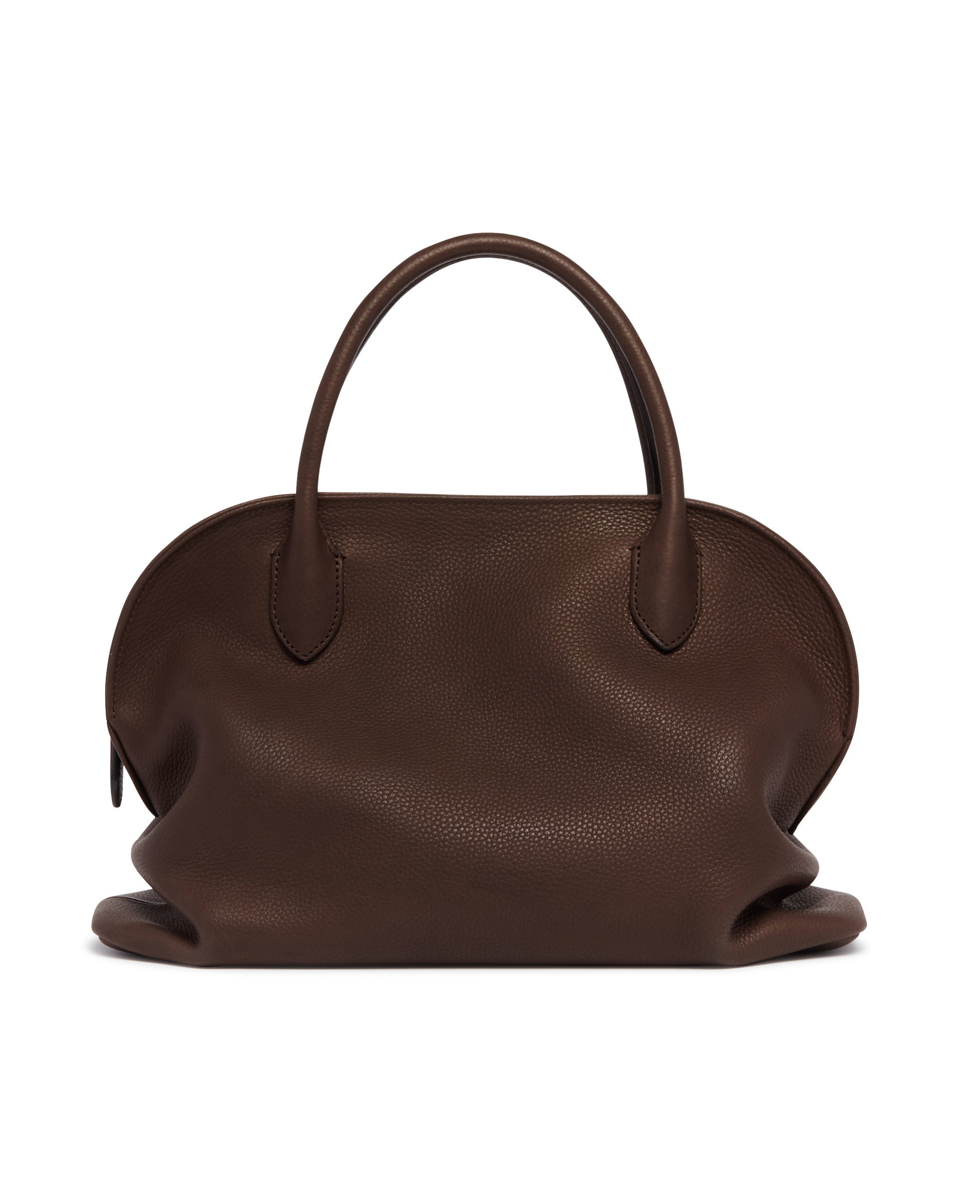 Brown Agnes 12 Leather Bag The row оригінал – Купити в Україні – вид ззаду