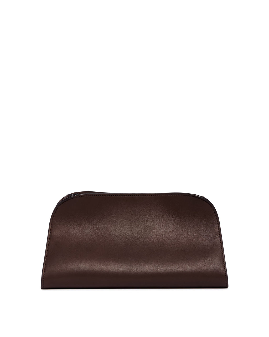 Brown Peggy Leather Clutch The row – Гарантія оригінальності – боковий вид