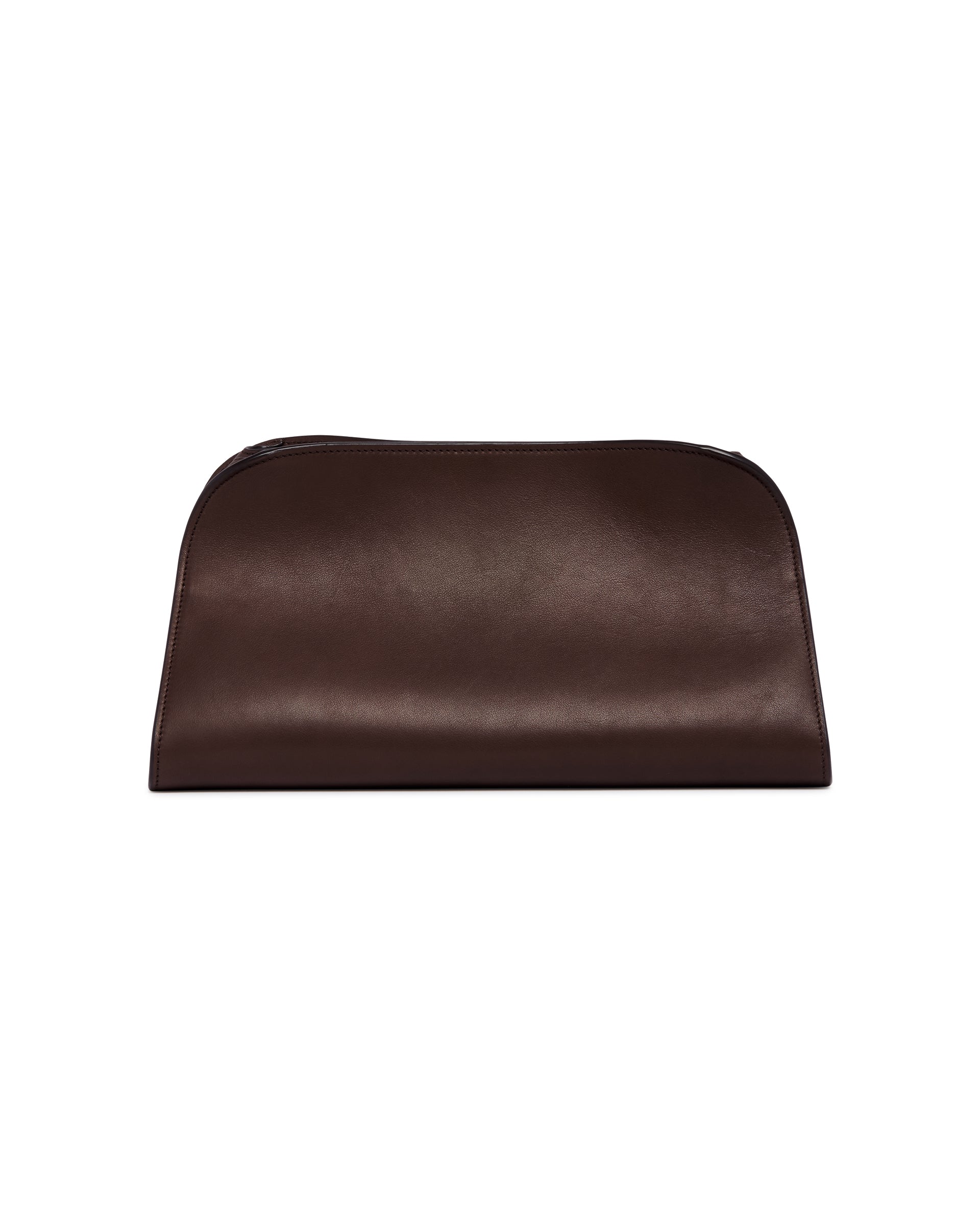 Brown Peggy Leather Clutch The row – Гарантія оригінальності – вид ззаду