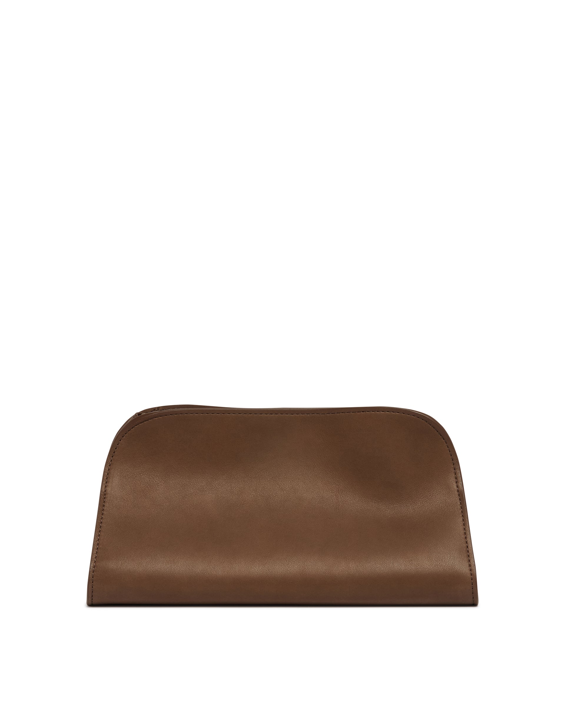 Brown Peggy Leather Clutch The row – Гарантія оригінальності – боковий вид