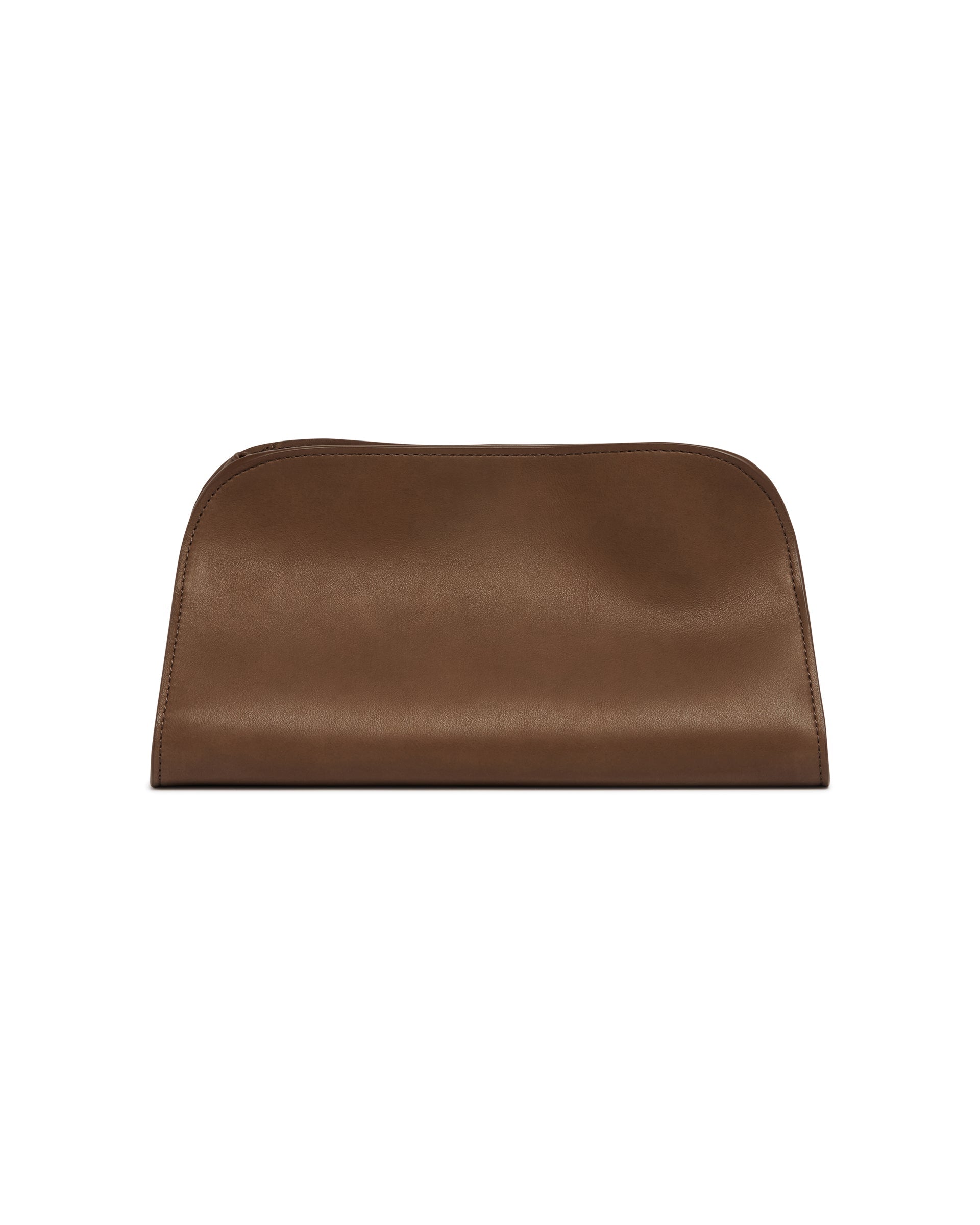 Brown Peggy Leather Clutch The row – Гарантія оригінальності – вид ззаду