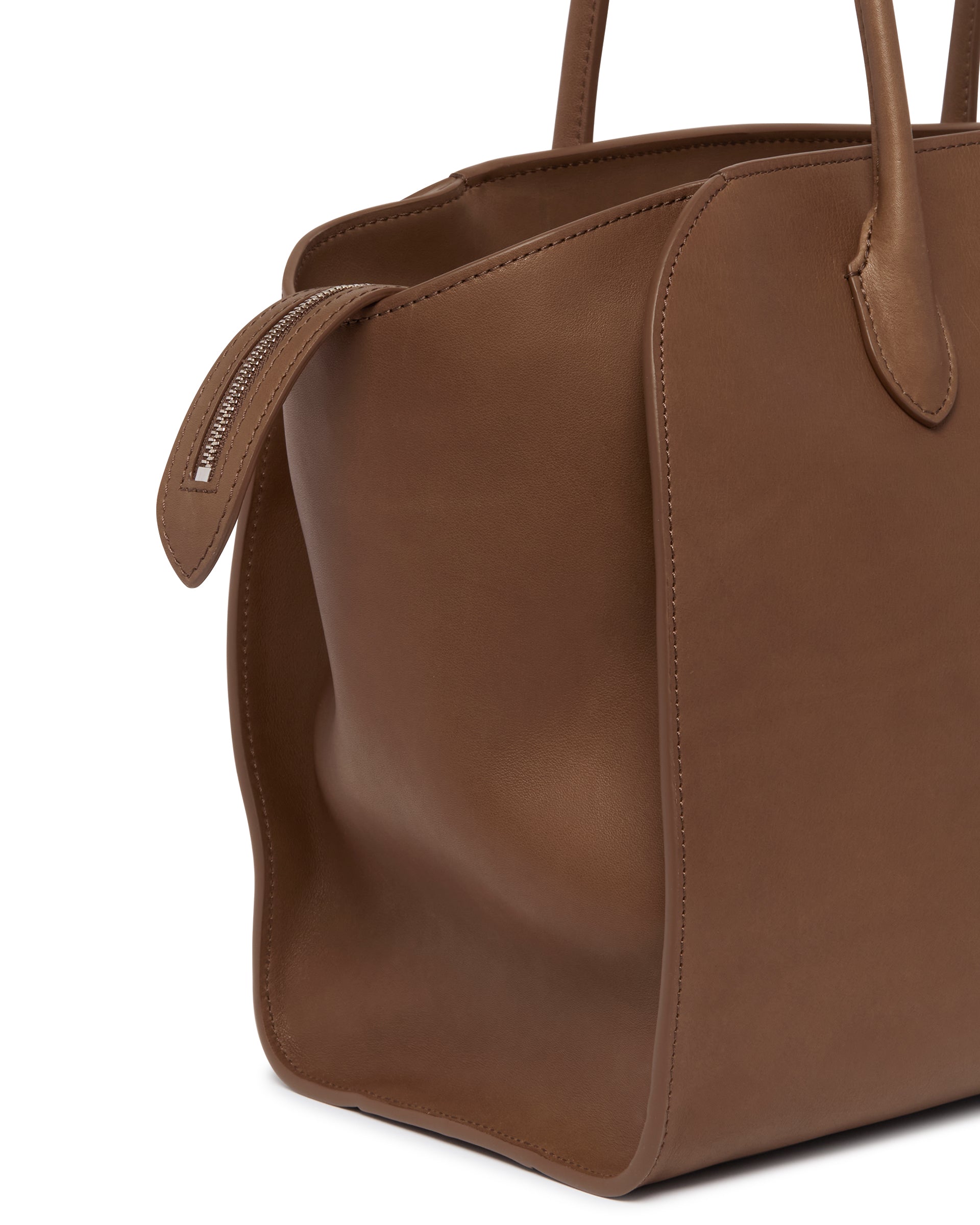 Brown Marlo 14 Leather Bag The row оригінал – Купити в Україні – збільшений вид
