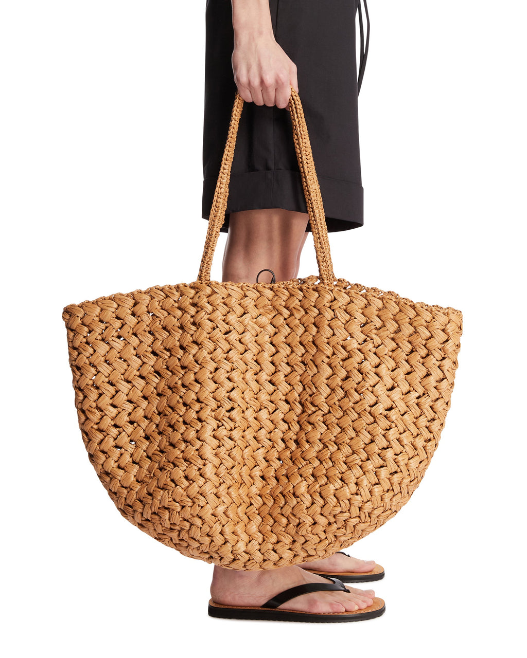 Beige Raffia Tote The row – Гарантія оригінальності – детальний вид