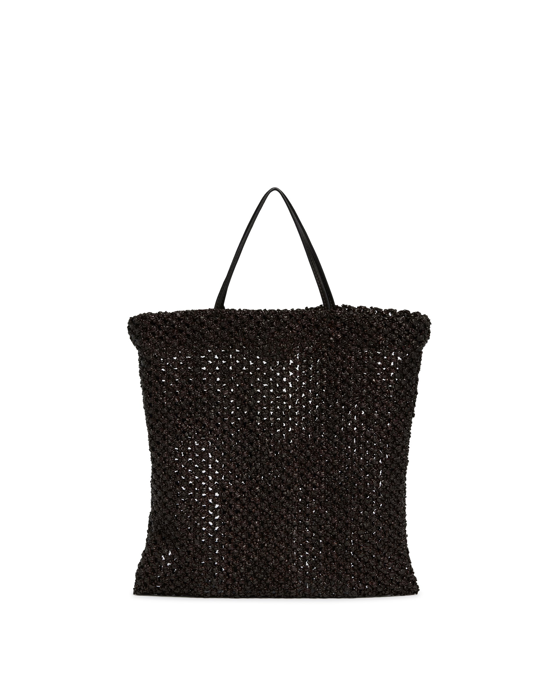 Оригінальна Black Woven Raffia Bag The row – боковий вид