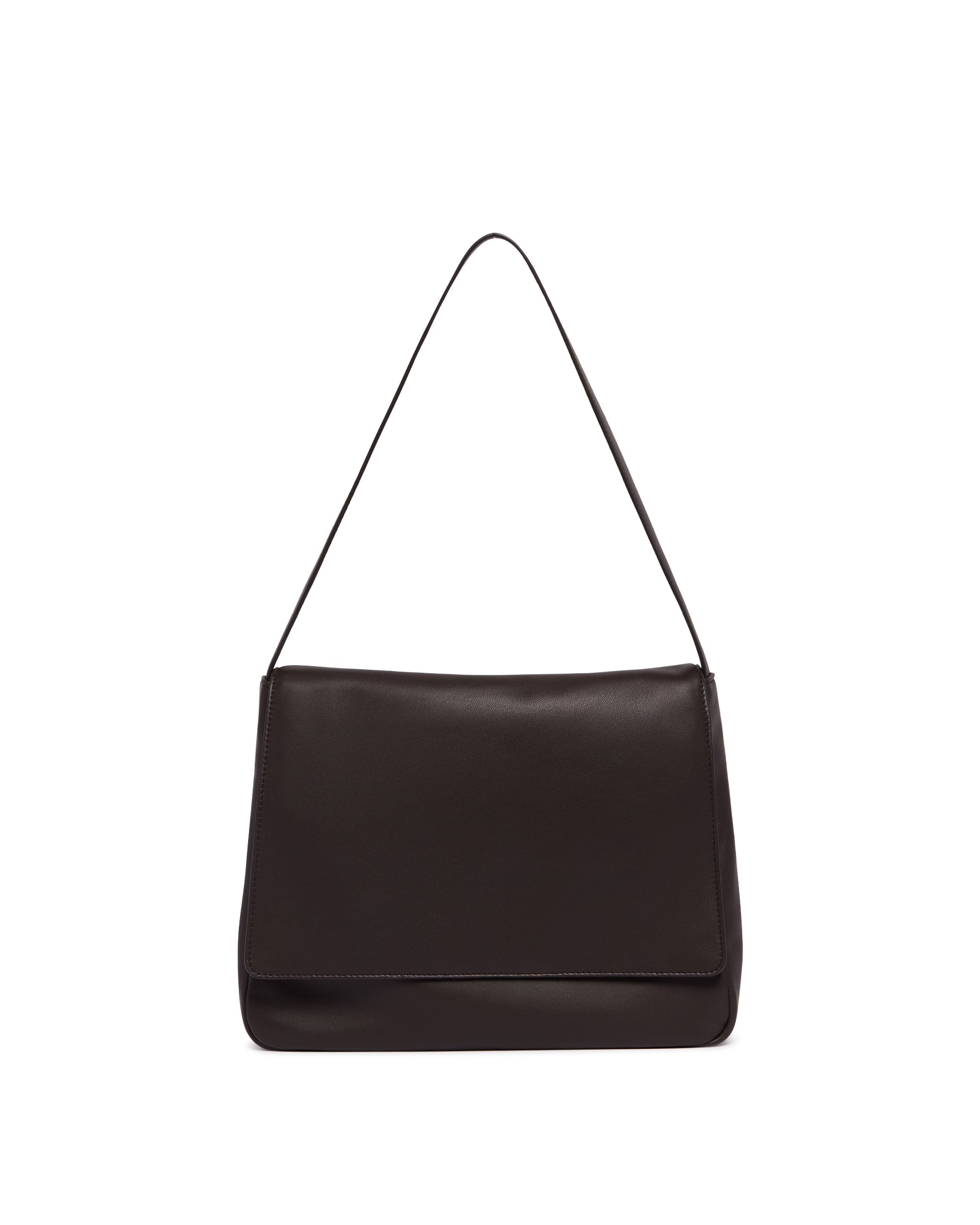 Brown Nan Leather Shoulder Bag The row оригінал – Купити в Україні – боковий вид