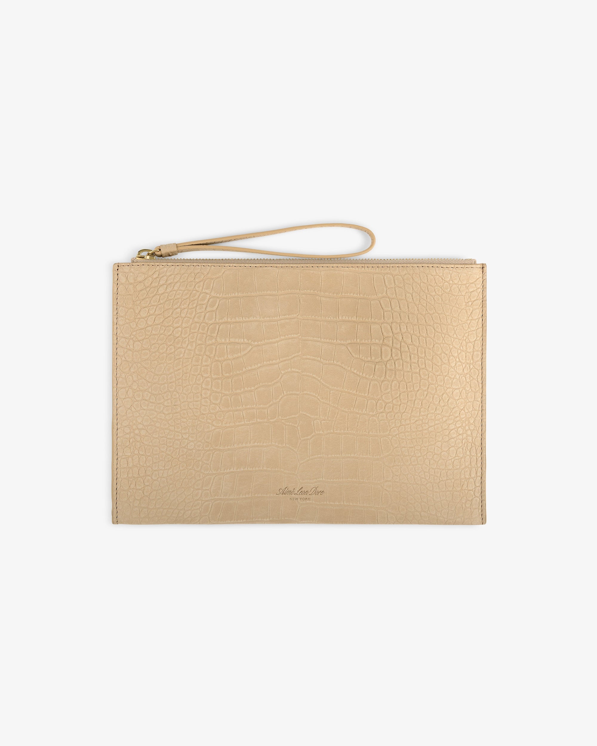Small Croc-Embossed Nubuck Pouch Aime leon dore – Гарантія оригінальності – вид ззаду