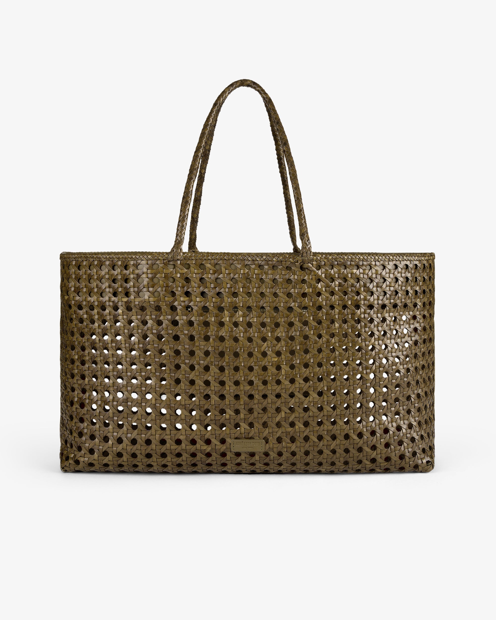 Оригінальна Woven Leather Tote Bag Aime leon dore – вид ззаду
