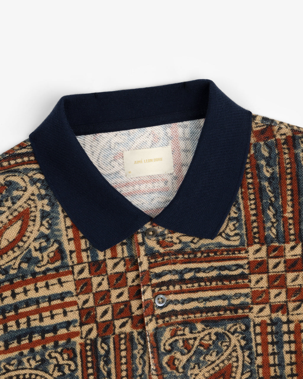 Оригінальна Paisley Printed Piqué Polo Aime leon dore – збільшений вид