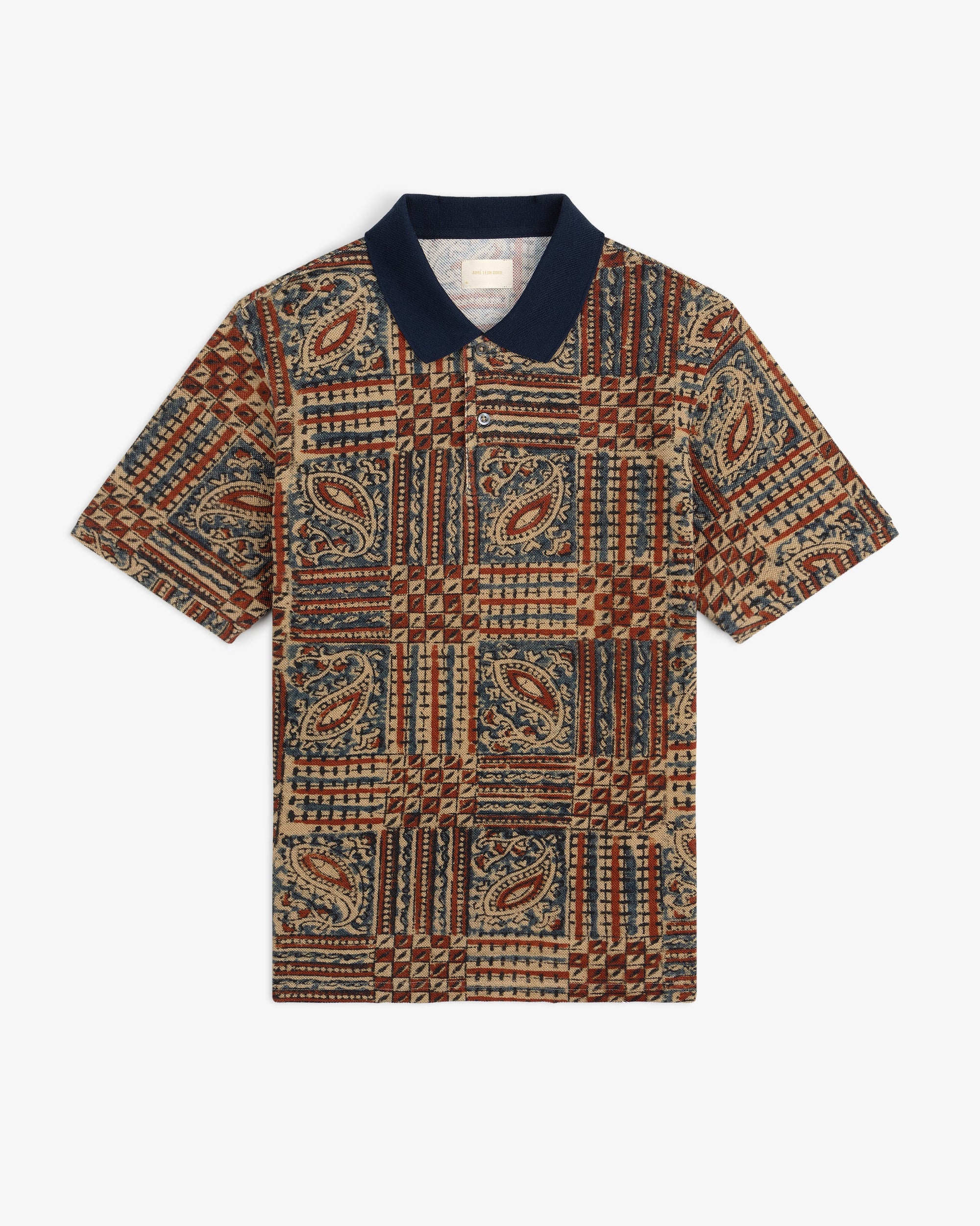 Оригінальна Paisley Printed Piqué Polo Aime leon dore – вид ззаду