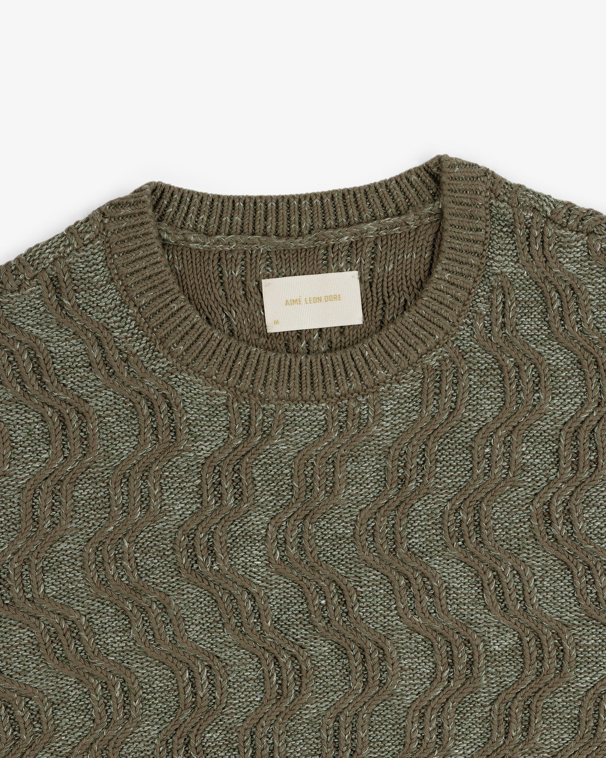Linen Blend Cable Knit Sweater Aime leon dore – Гарантія оригінальності – збільшений вид
