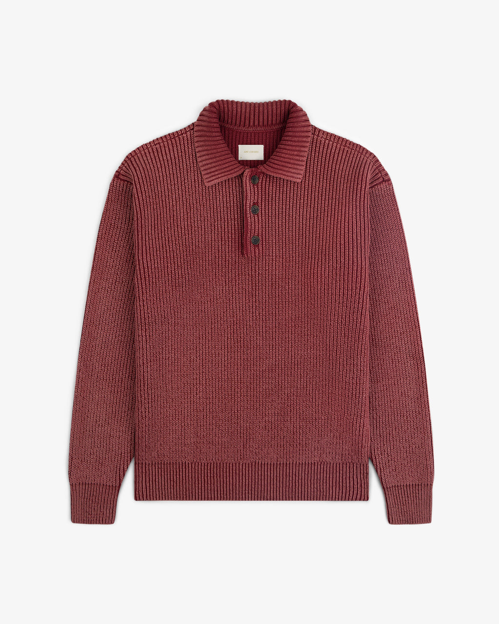 Stone Washed Knit Polo Aime leon dore – Гарантія оригінальності – вид ззаду