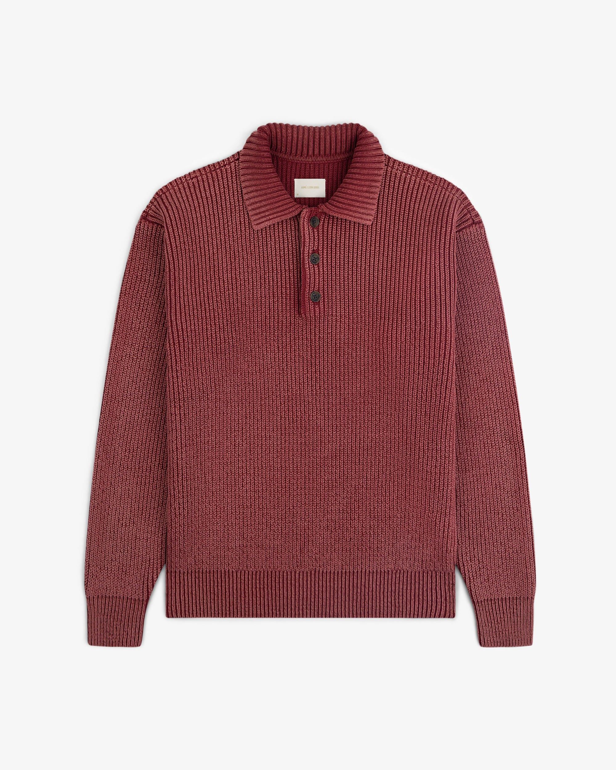 Stone Washed Knit Polo Aime leon dore – Гарантія оригінальності – вид ззаду