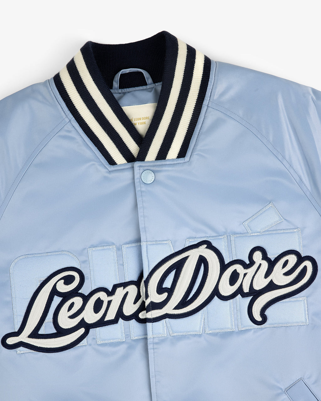 Оригінальна Overlay Logo Satin Varsity Jacket Aime leon dore – збільшений вид