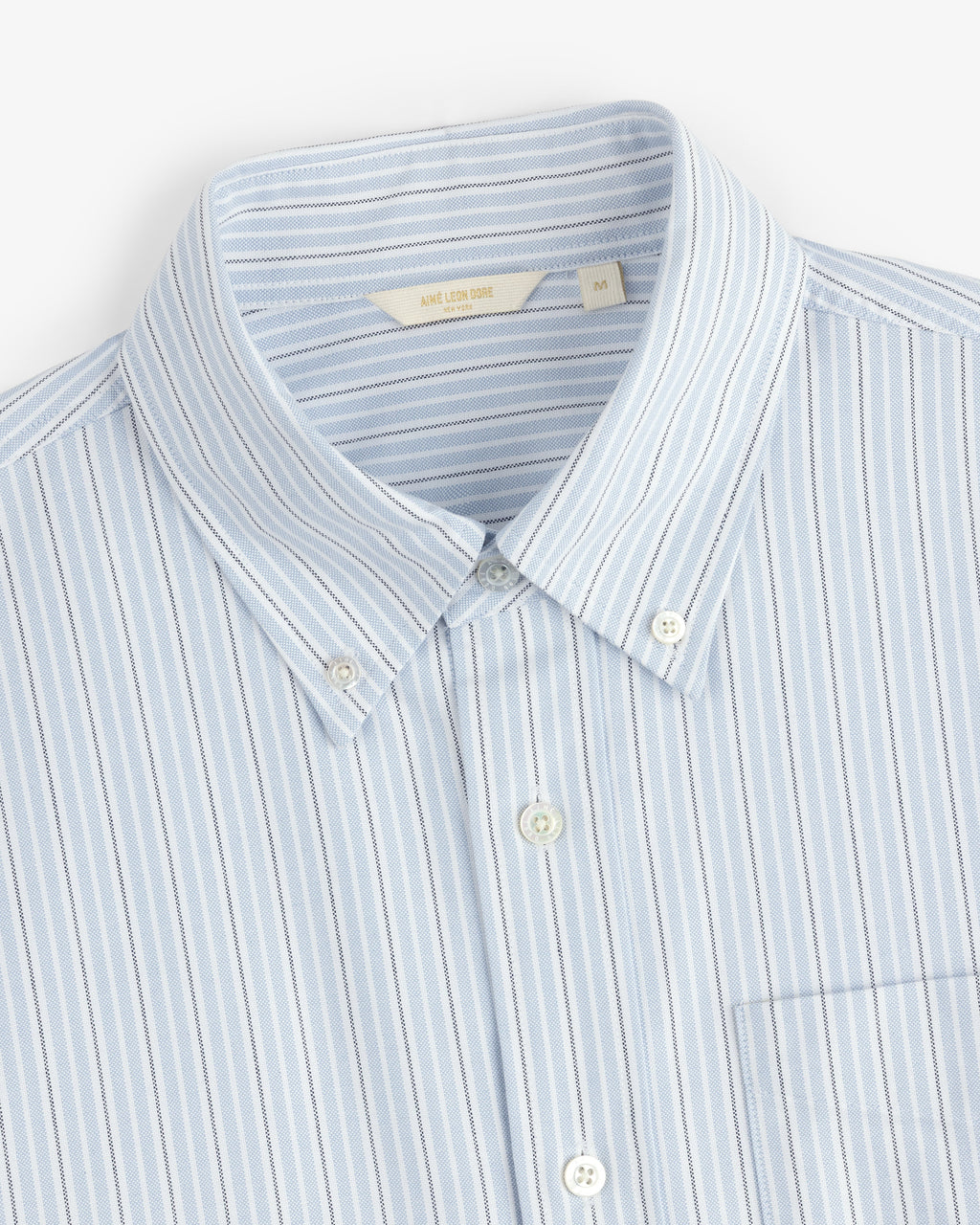 Yarn Dyed Striped Crest Shirt Aime leon dore – Гарантія оригінальності – детальний вид