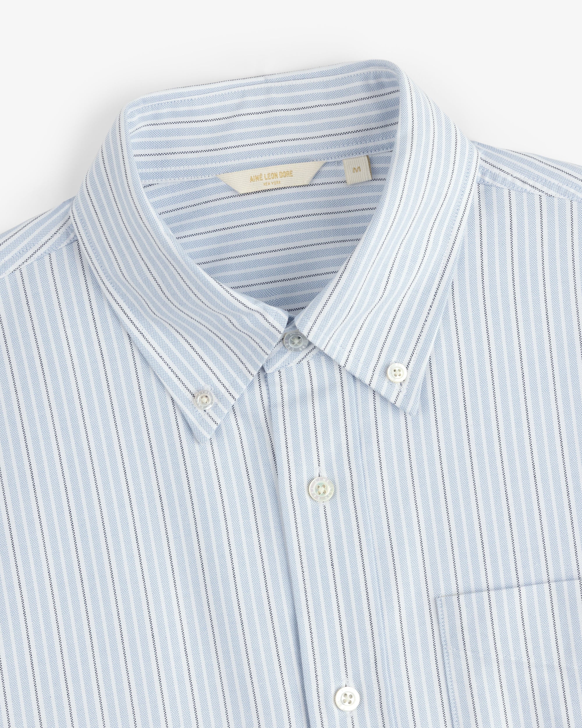 Yarn Dyed Striped Crest Shirt Aime leon dore – Гарантія оригінальності – детальний вид