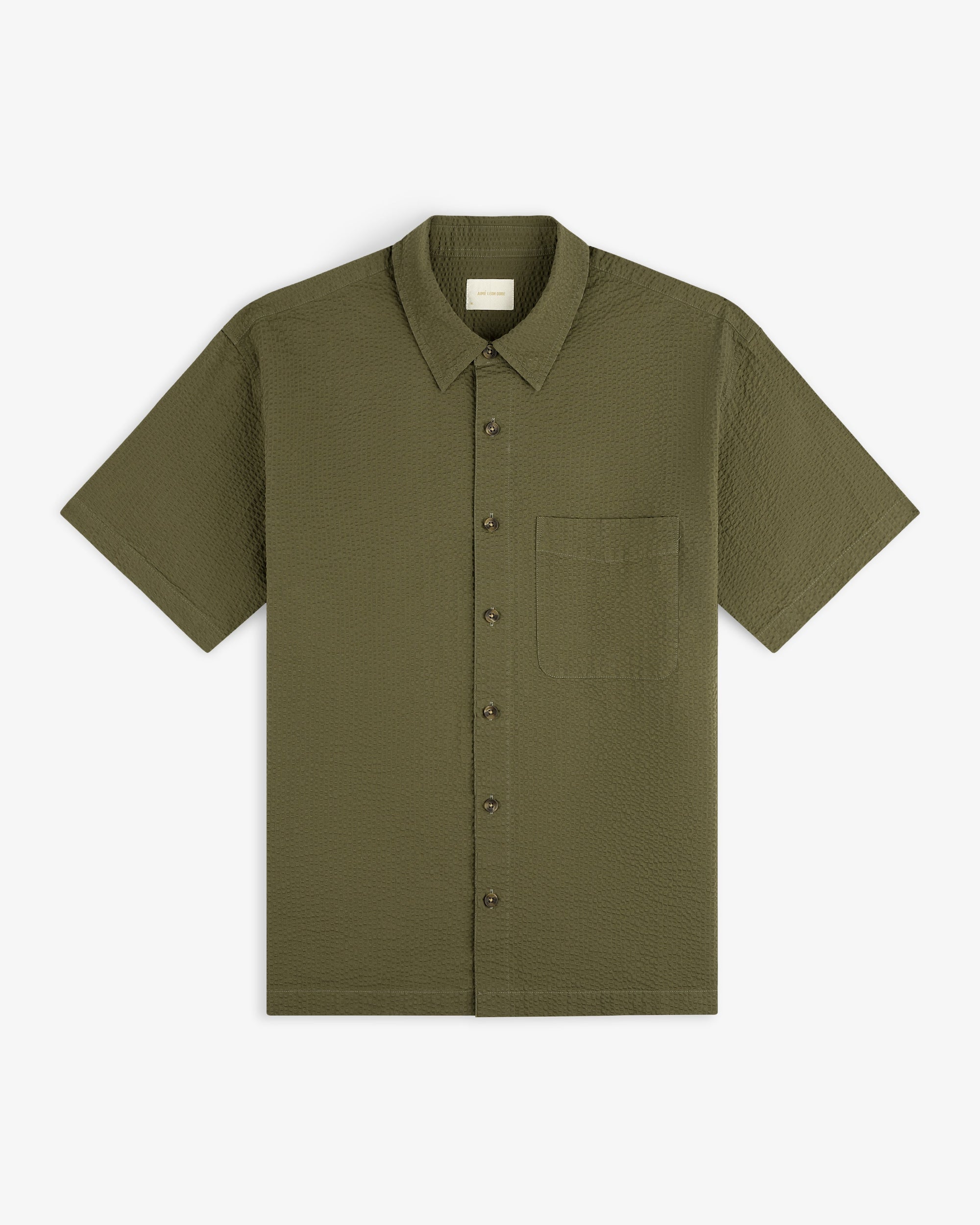 Short-Sleeve Seersucker Shirt Aime leon dore – Гарантія оригінальності – вид ззаду