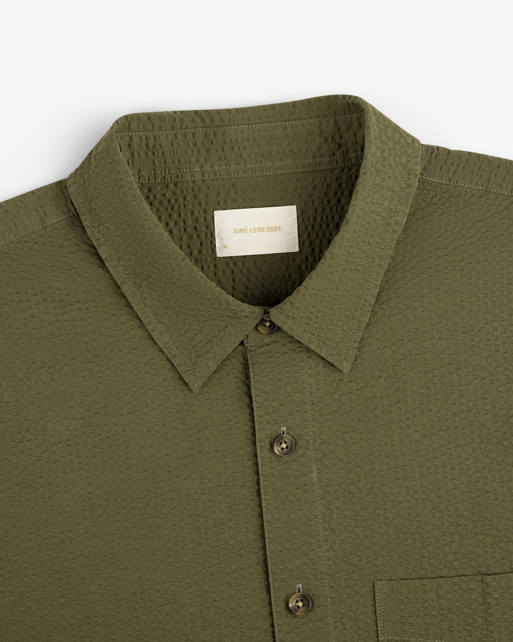 Short-Sleeve Seersucker Shirt Aime leon dore – Гарантія оригінальності – збільшений вид