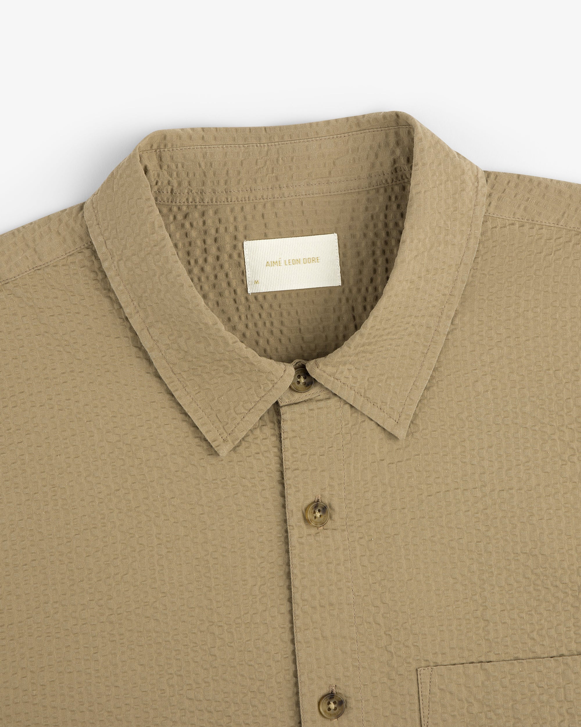 Short-Sleeve Seersucker Shirt Aime leon dore – Гарантія оригінальності – детальний вид