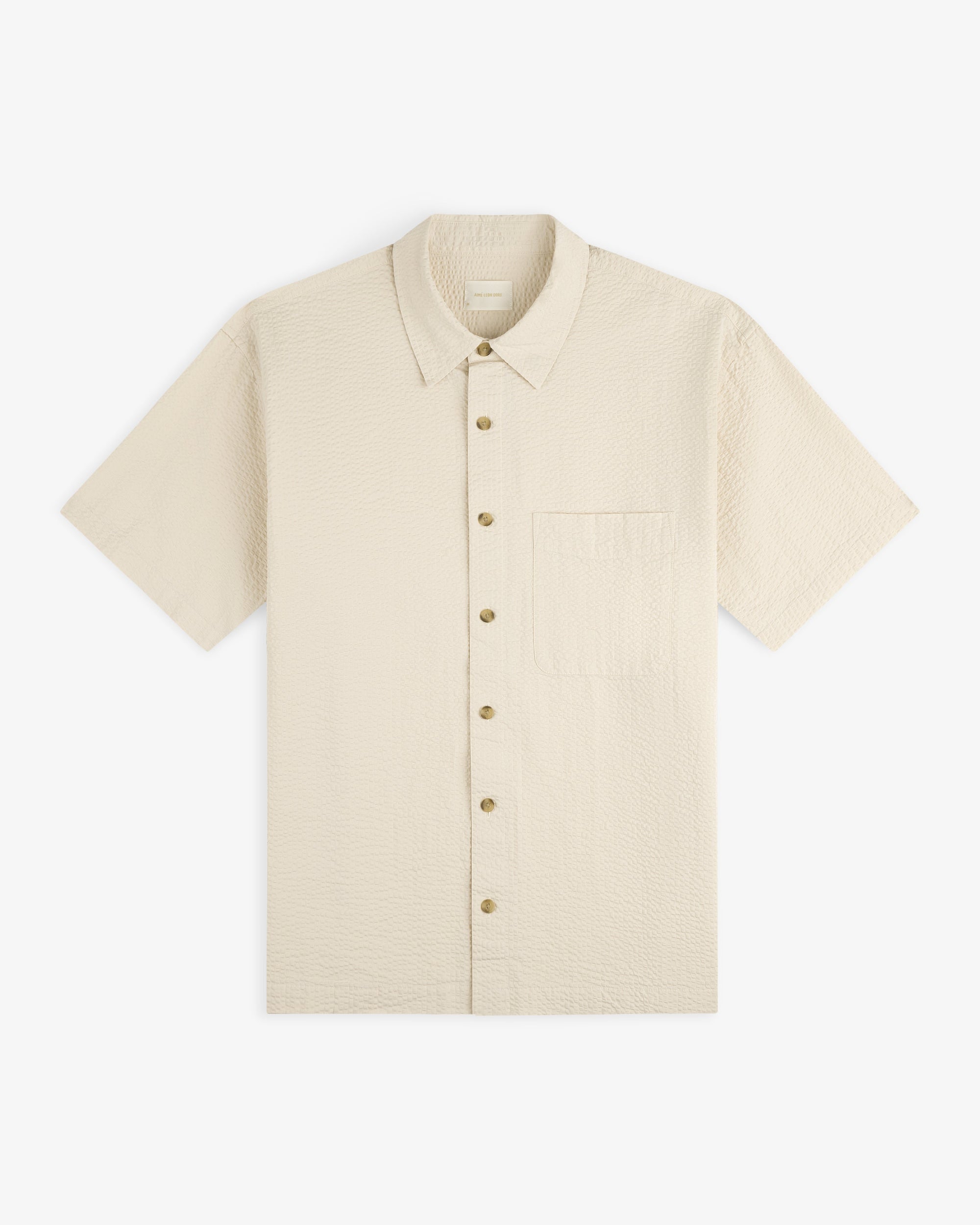 Short-Sleeve Seersucker Shirt Aime leon dore – Гарантія оригінальності – вид ззаду