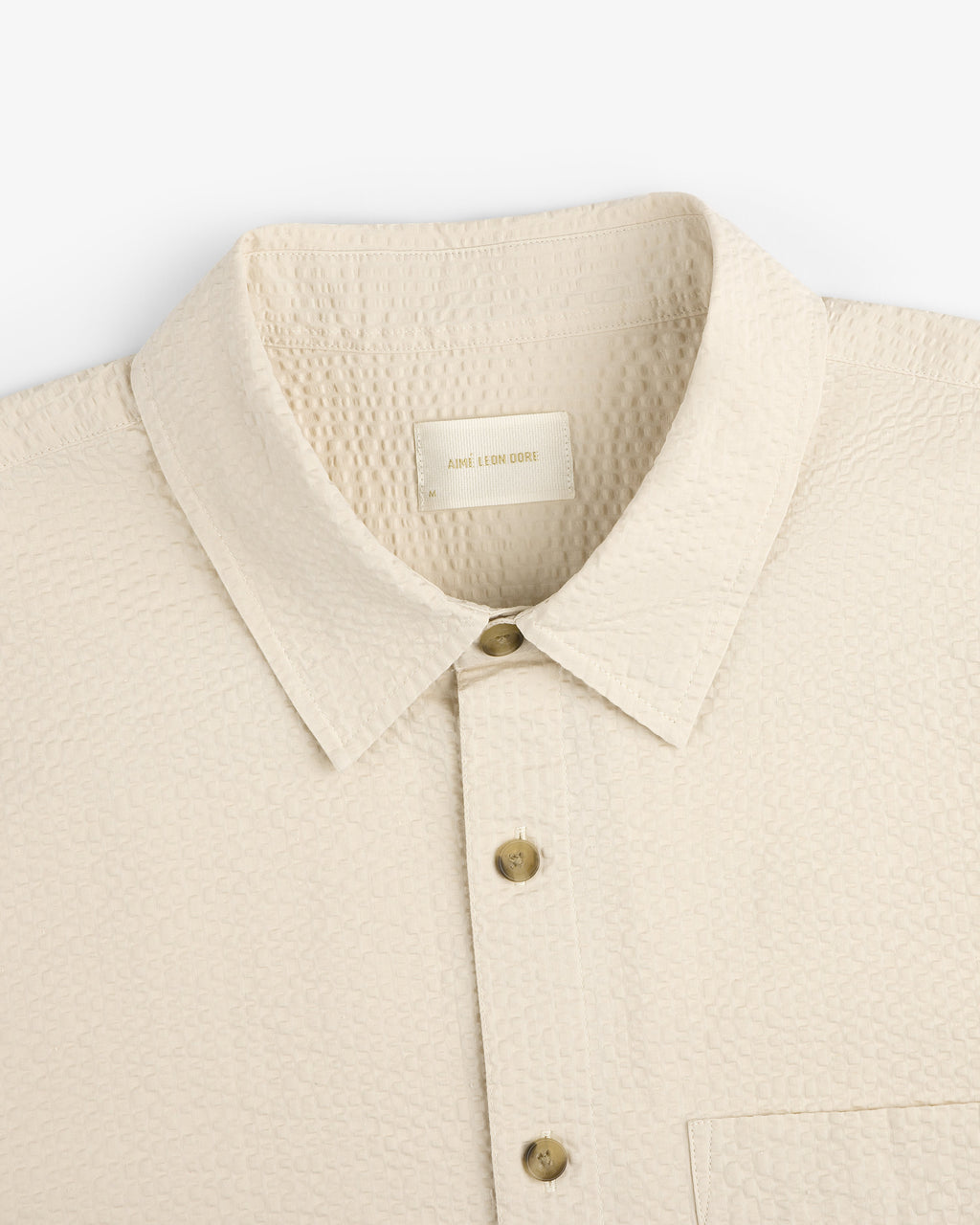 Short-Sleeve Seersucker Shirt Aime leon dore – Гарантія оригінальності – детальний вид