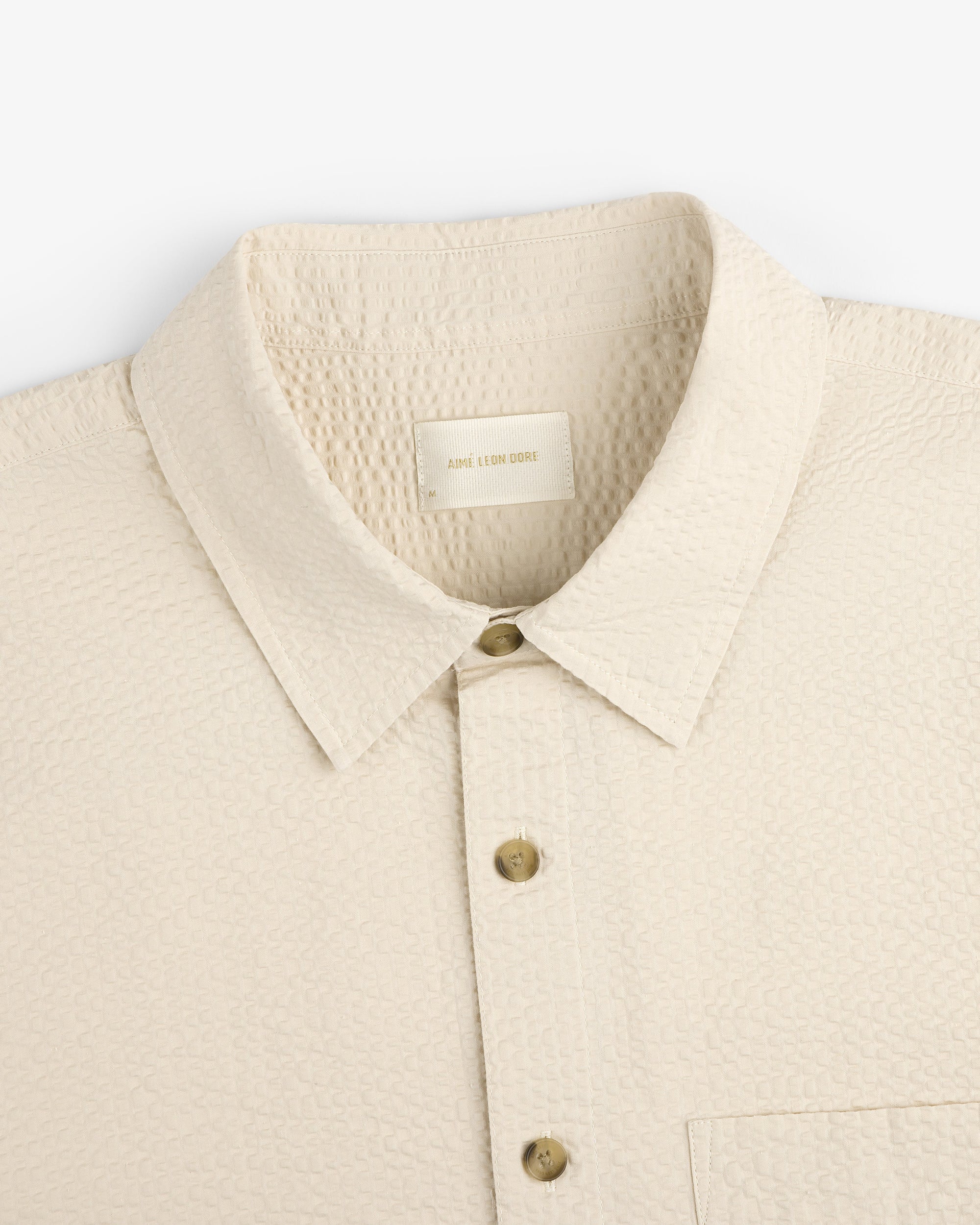 Short-Sleeve Seersucker Shirt Aime leon dore – Гарантія оригінальності – детальний вид