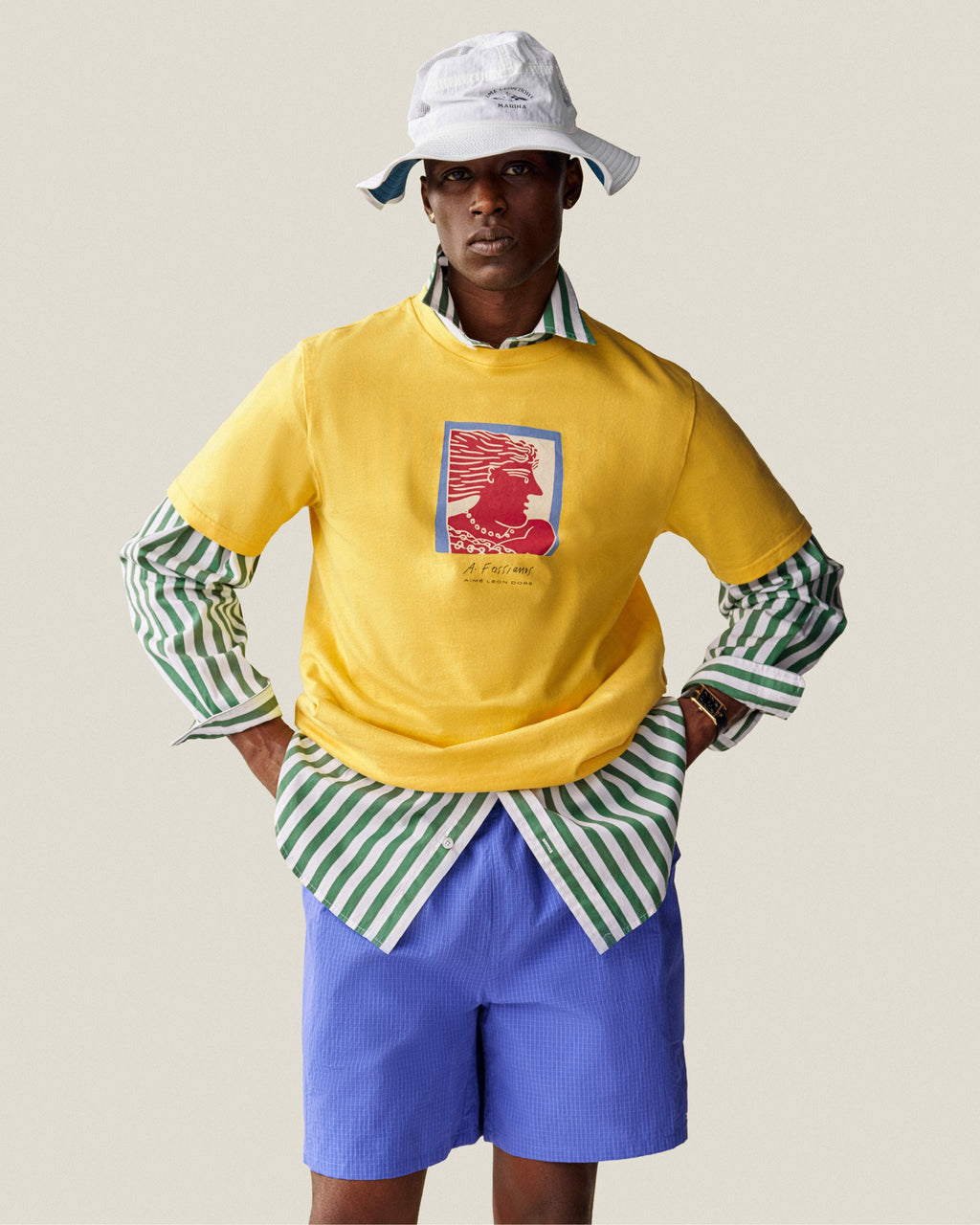 Striped Leon Overshirt Aime leon dore оригінал – Купити в Україні – детальний вид