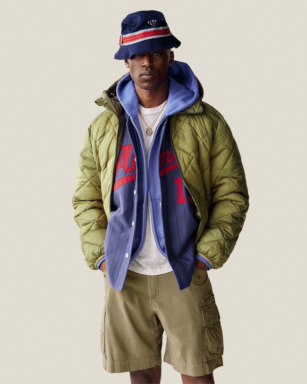 Nylon Quilted Unisphere Jacket Aime leon dore – Гарантія оригінальності – детальний вид