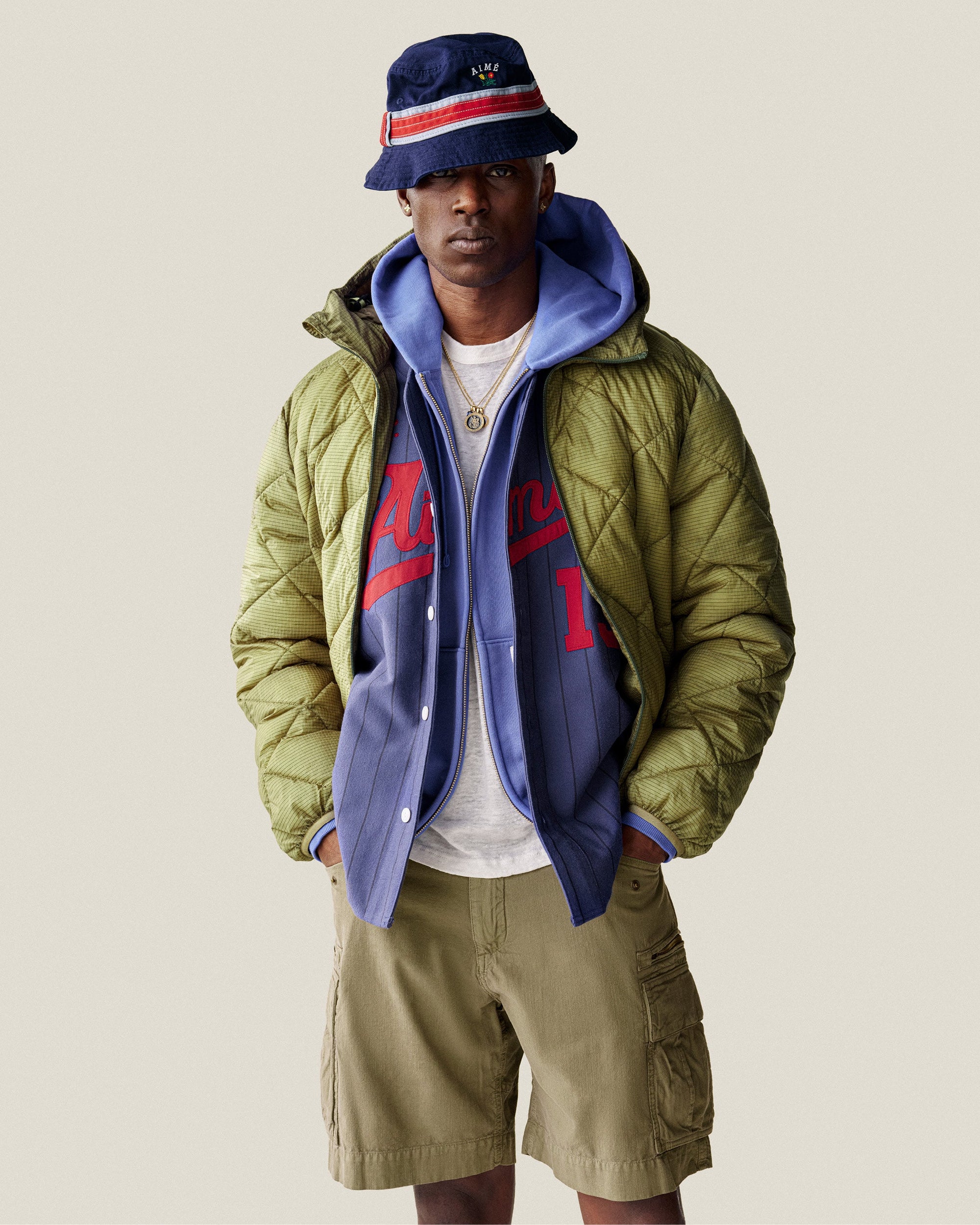 Nylon Quilted Unisphere Jacket Aime leon dore – Гарантія оригінальності – детальний вид