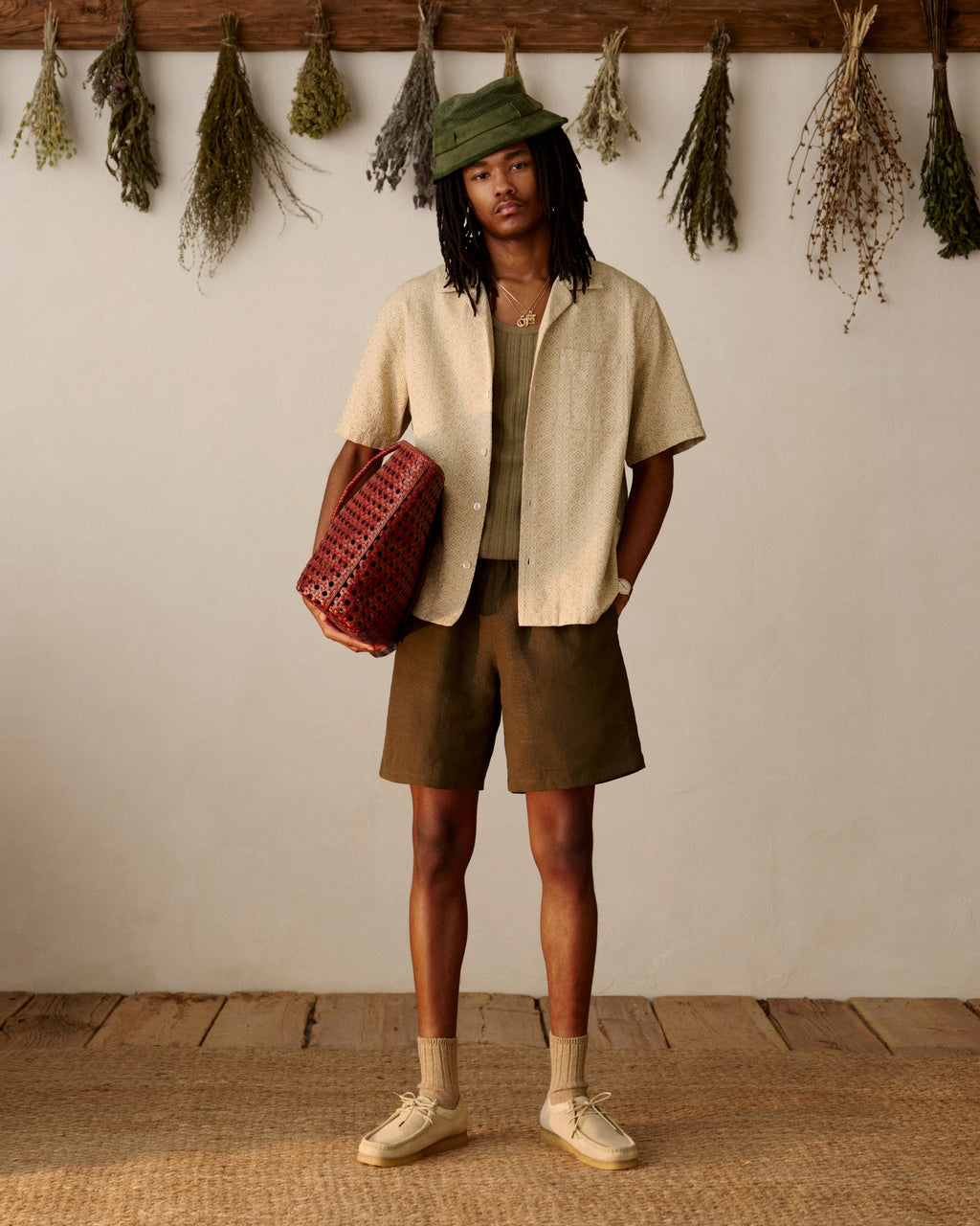 Linen Leisure Short Aime leon dore – Гарантія оригінальності – детальний вид