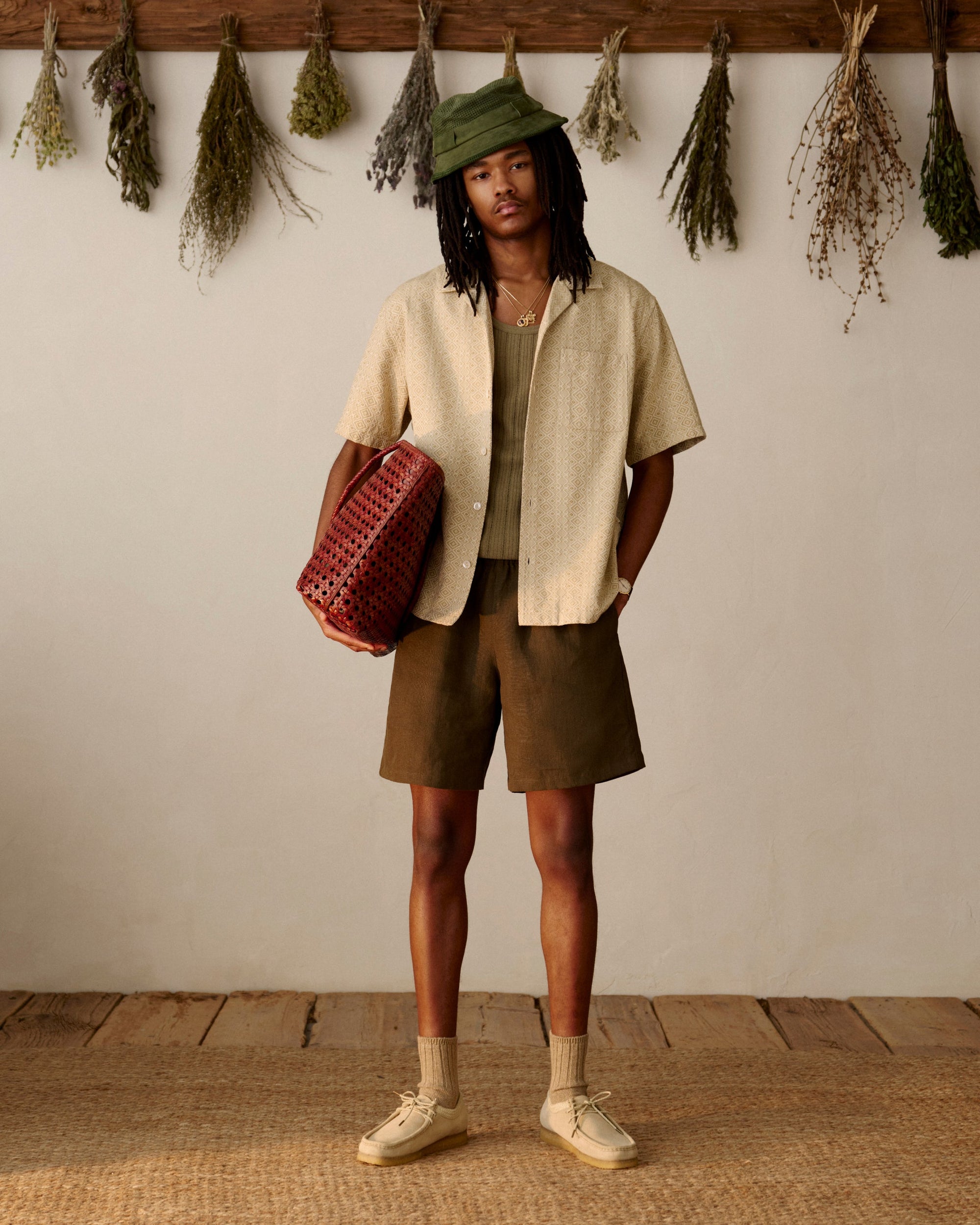 Linen Leisure Short Aime leon dore – Гарантія оригінальності – детальний вид