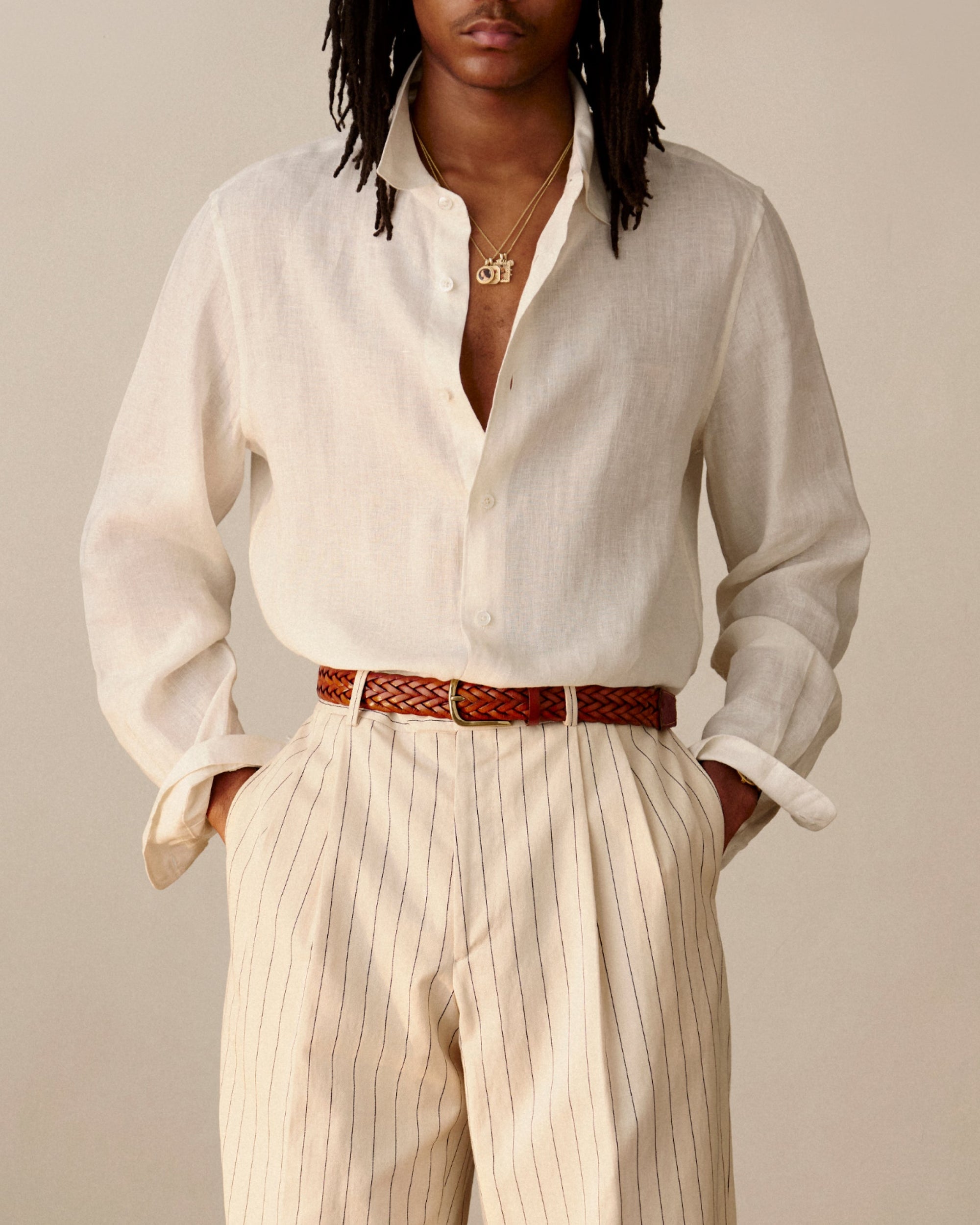 Long-Sleeve Linen Shirt Aime leon dore оригінал – Купити в Україні – детальний вид
