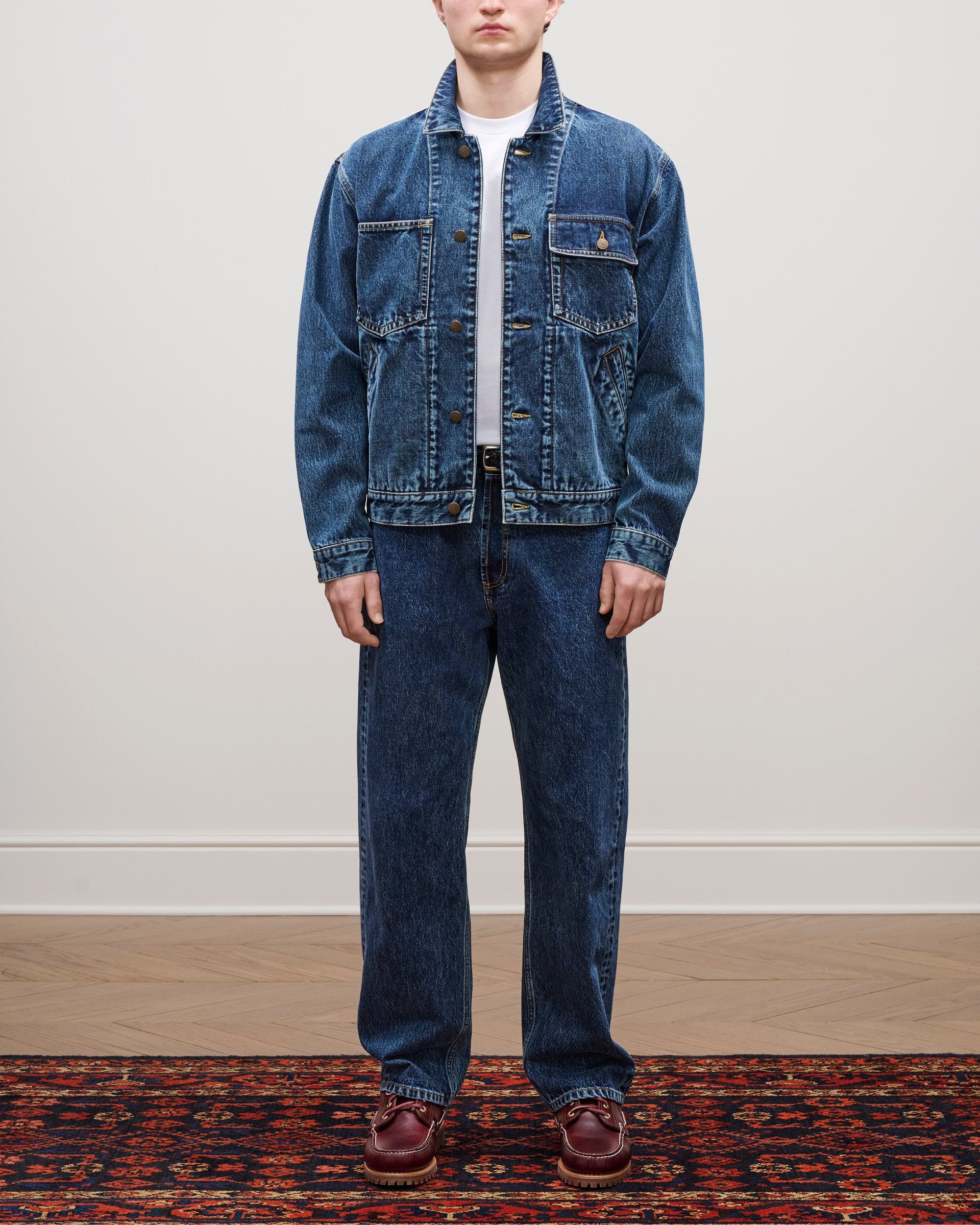 Denim Trucker Jacket Aime leon dore – Гарантія оригінальності – детальний вид