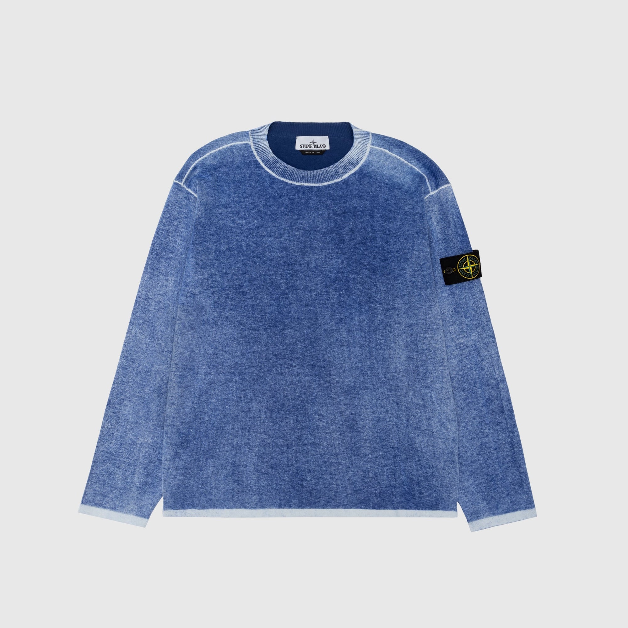 Raw Hand Light Cotton Crewneck Sweater Stone island оригінал – Купити в Україні – боковий вид