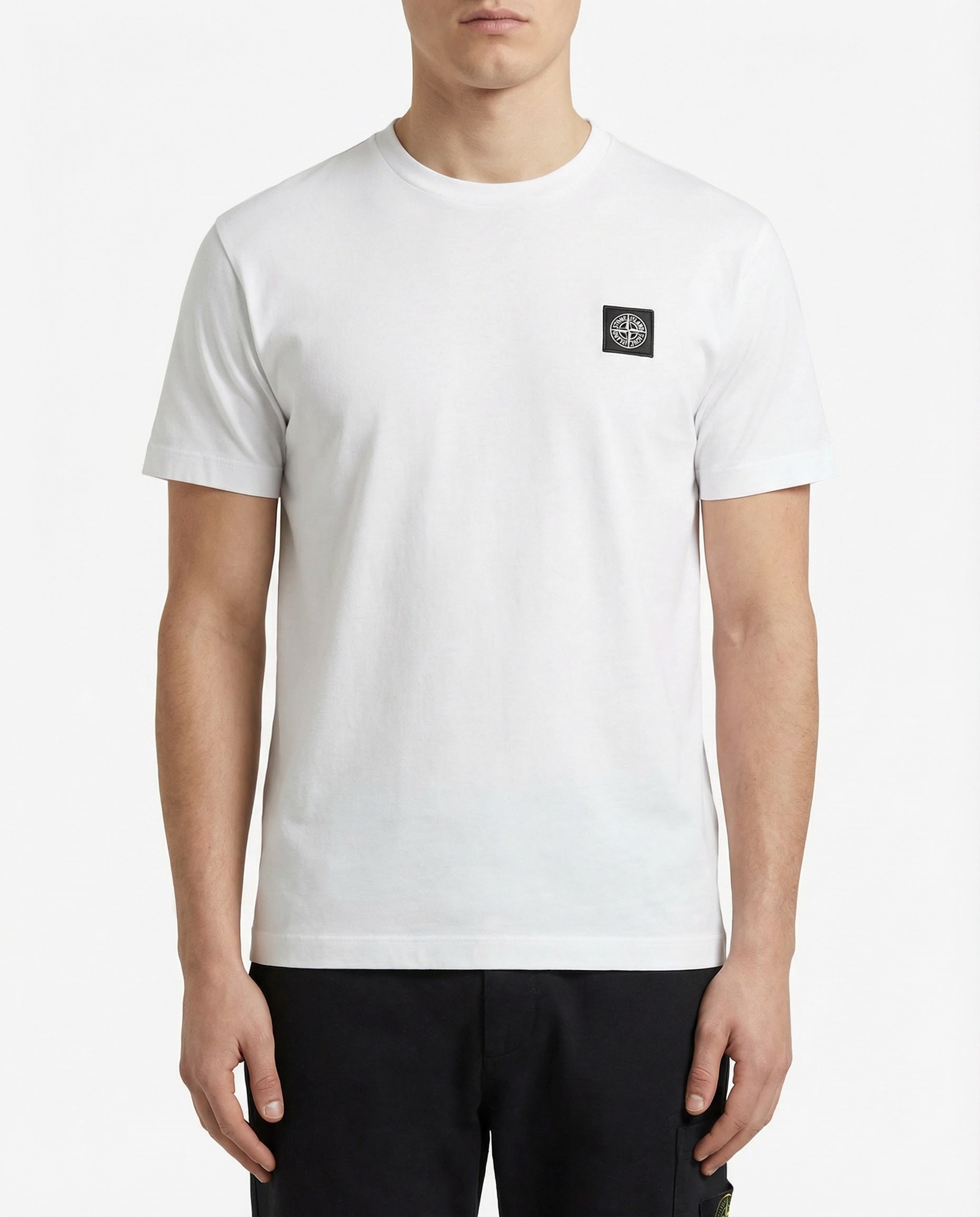 Оригінальна Slim Fit T Shirt With Compass Patch Stone island – вид ззаду