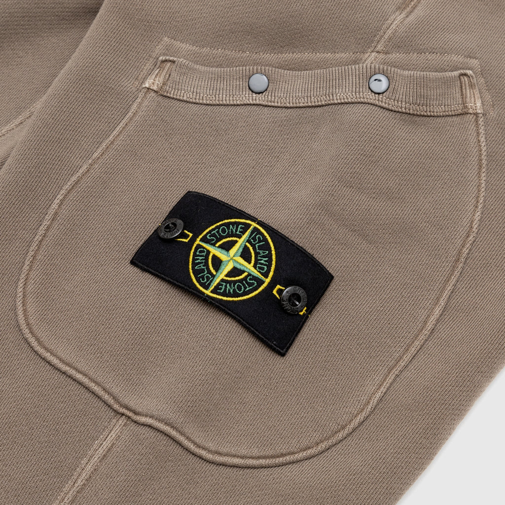 Organic Cotton Diagonal Fleece Old Effect Pants Stone island оригінал – Купити в Україні – збільшений вид