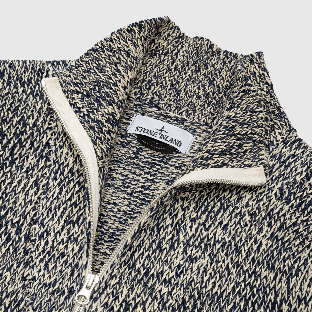 Cotton-Linen-Polyester With Rubberised Effect Marina Sweater Stone island – Гарантія оригінальності – вид ззаду