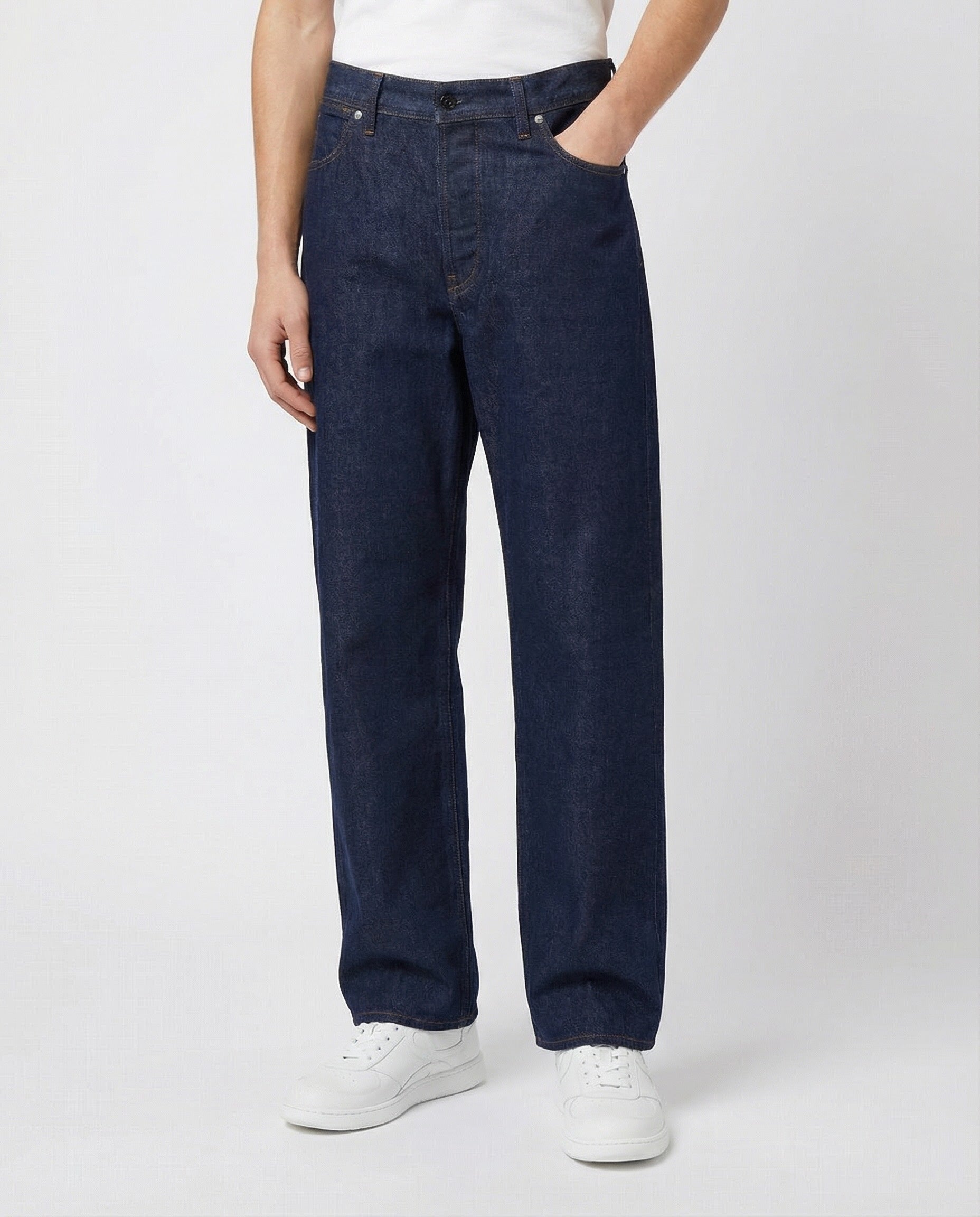 Оригінальна Logo Patch Loose Fit Jeans Stone island – вид ззаду