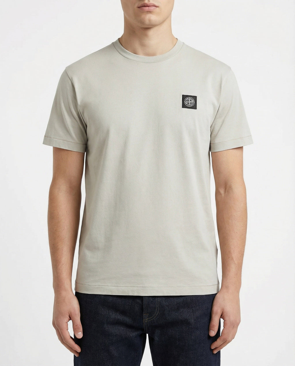 Оригінальна Slim Fit T Shirt With Compass Patch Stone island – вид ззаду