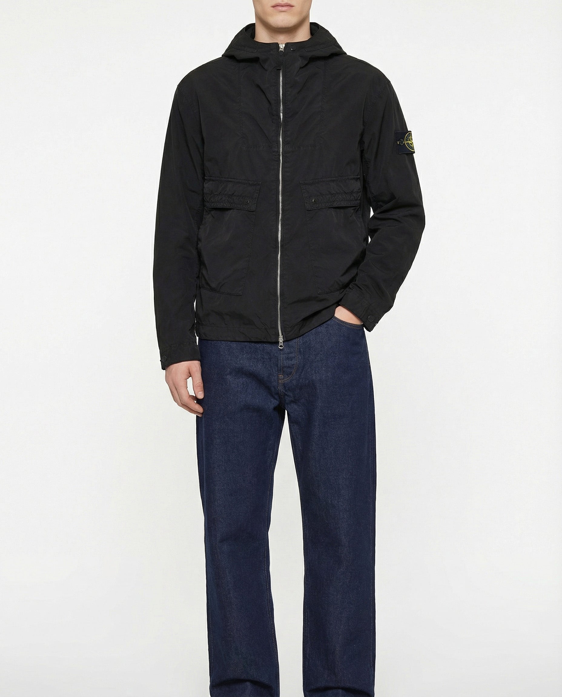 Zip Front Hooded Jacket Stone island – Гарантія оригінальності – вид ззаду