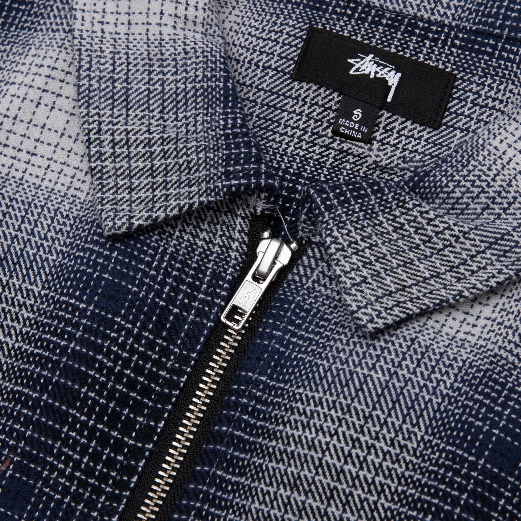 Jack Shadow Plaid Zip Shirt Stussy – Гарантія оригінальності – вид ззаду