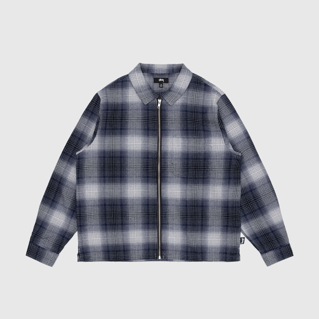 Jack Shadow Plaid Zip Shirt Stussy – Гарантія оригінальності – боковий вид