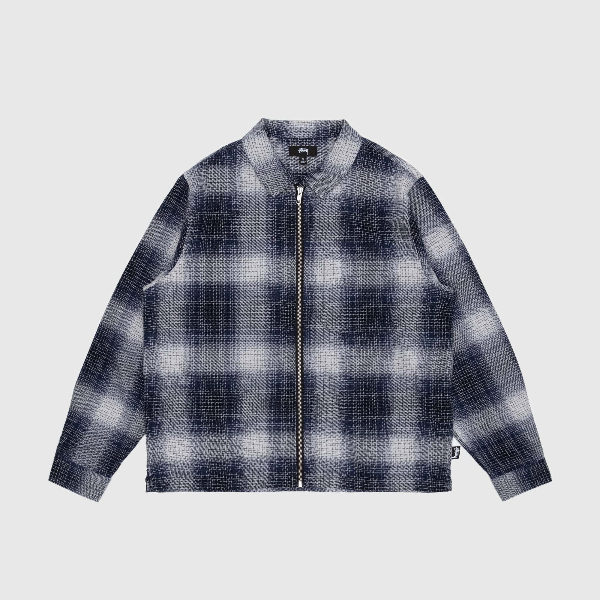 Jack Shadow Plaid Zip Shirt Stussy – Гарантія оригінальності – боковий вид