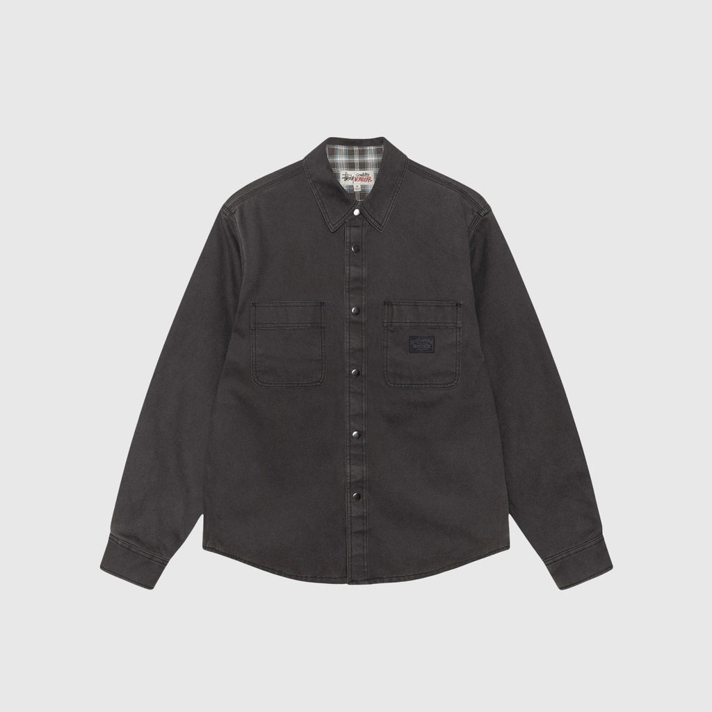 Heavy Washed Canvas Shirt Stussy оригінал – Купити в Україні – боковий вид