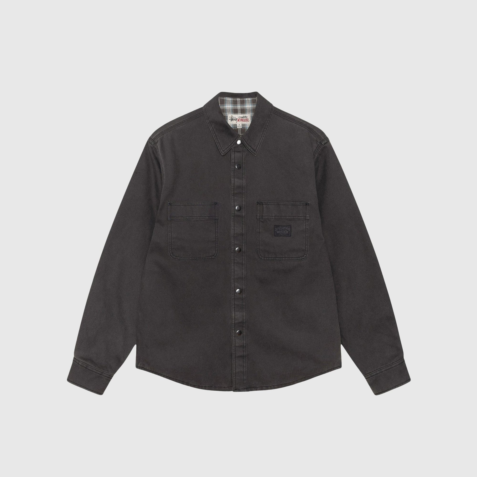 Heavy Washed Canvas Shirt Stussy оригінал – Купити в Україні – боковий вид