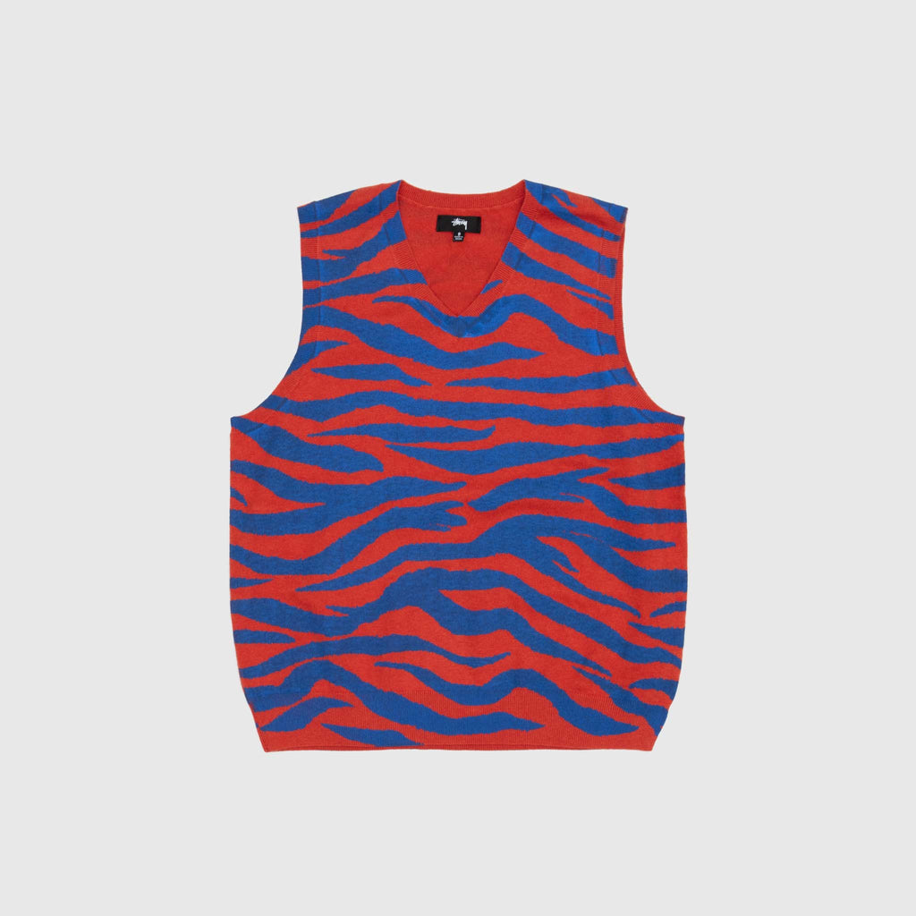 Оригінальна Tiger Printed Sweater Vest Stussy – боковий вид