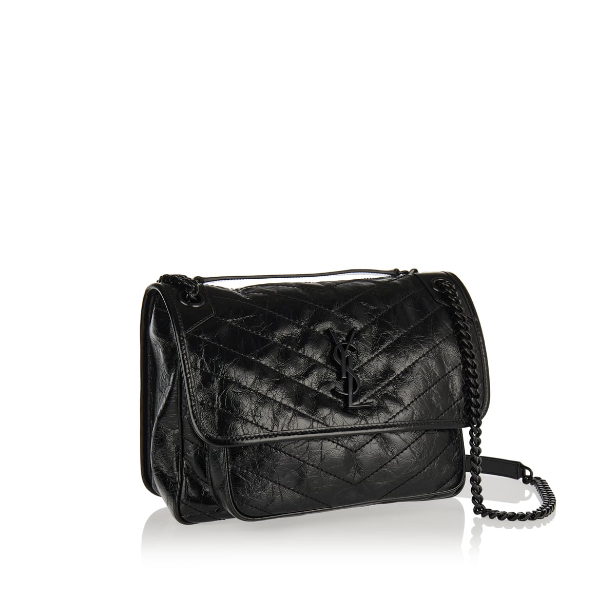 Niki Medium Leather Shoulder Bag Saint laurent оригінал – Купити в Україні – вид ззаду
