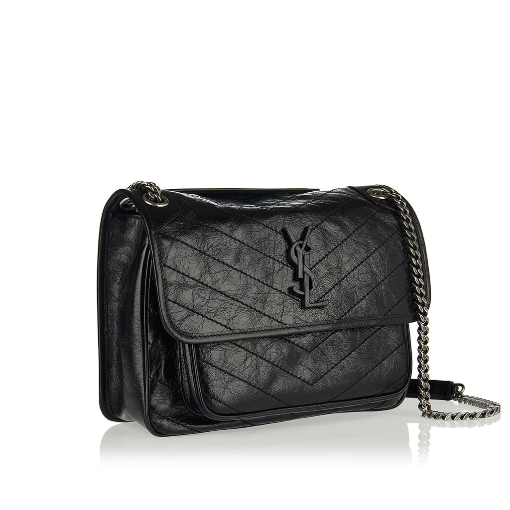 Niki Medium Vintage Leather Shoulder Bag Saint laurent – Гарантія оригінальності – вид ззаду