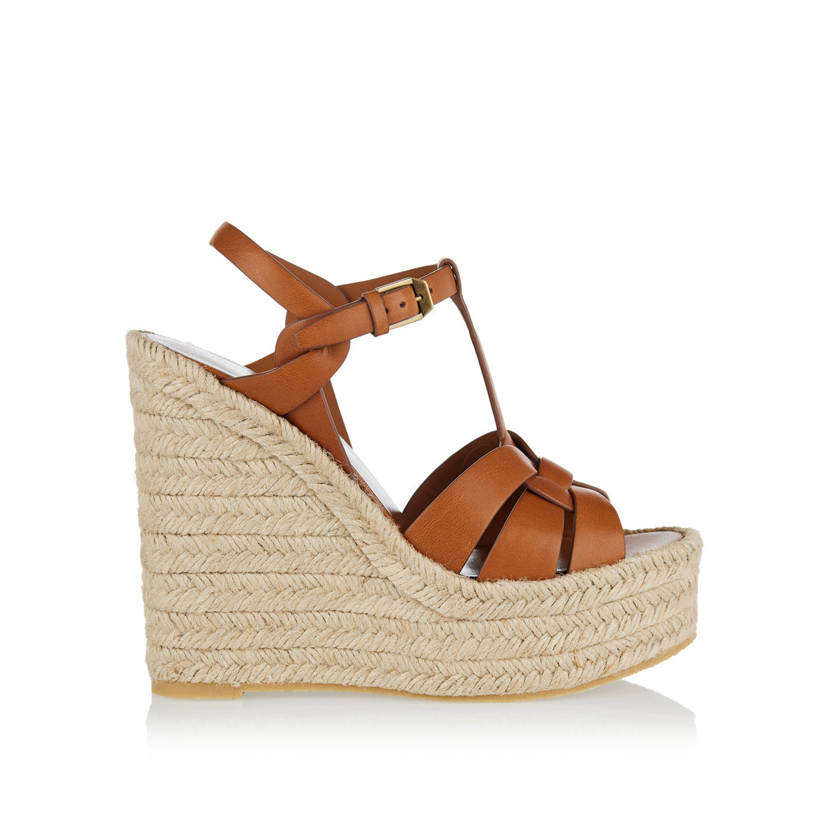 Оригінальна Tribute Leather Wedge Espadrilles Saint laurent – боковий вид